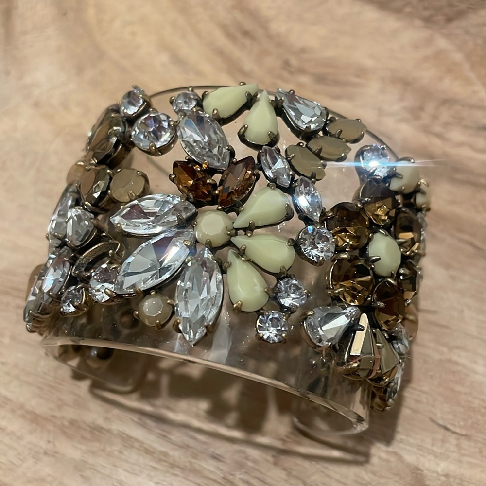 J.Crew Acrylic Crystal Cuff Bracelet